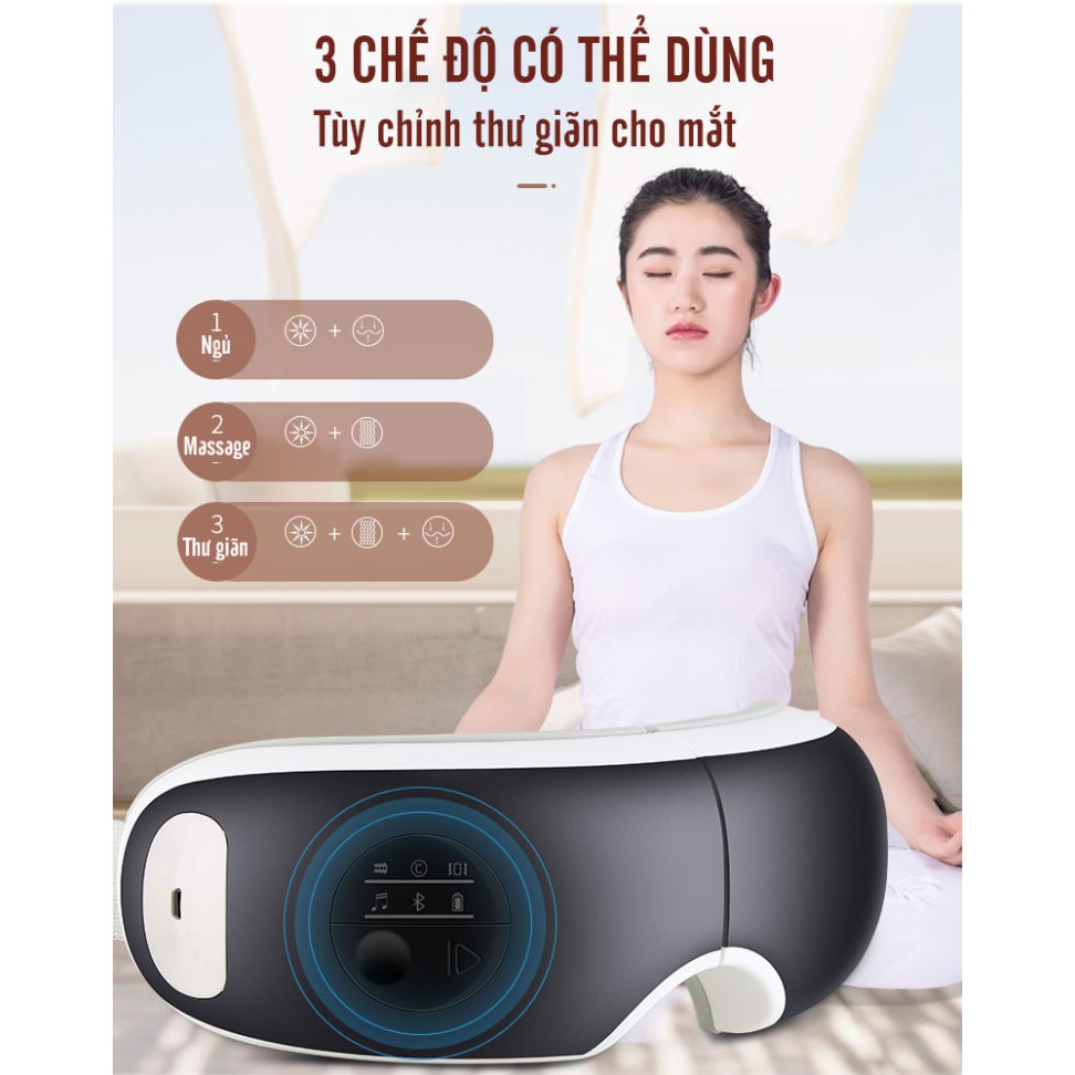 Máy Massage Mắt Bluetooth Nghe Nhạc Giảm Stress, Chống Lão Hóa K.SKIN KD813B