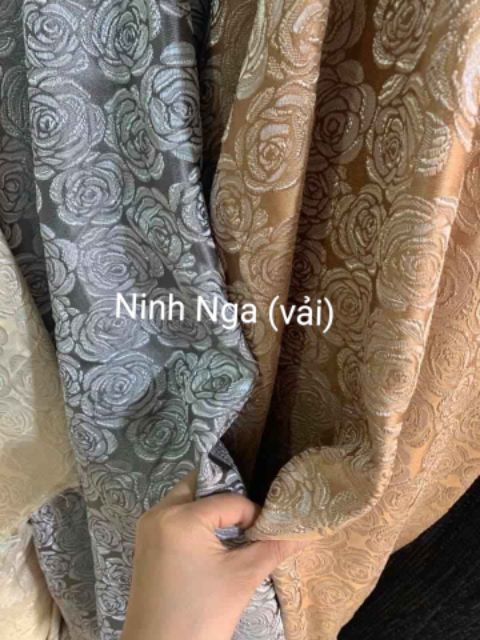 Vải taffta vân hoa