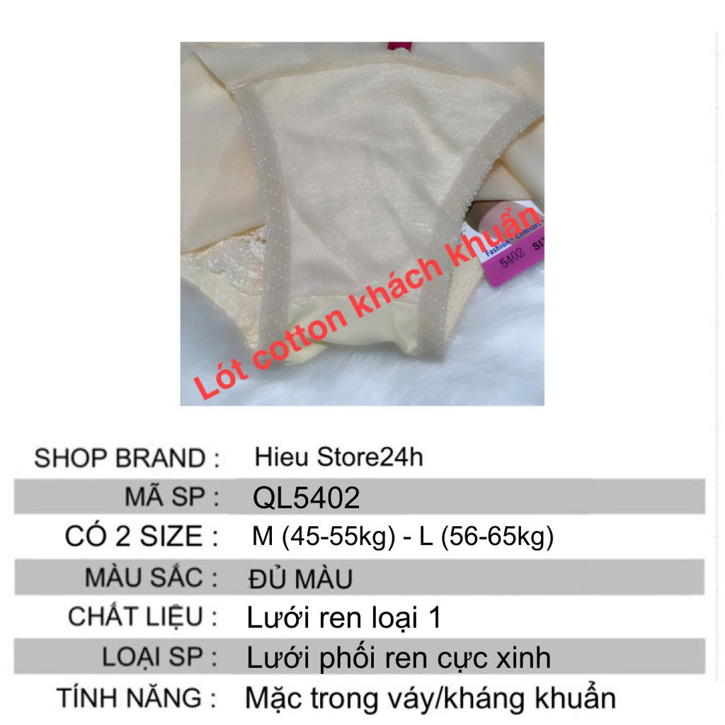 Quần Lót Phối Ren Lưới Siêu Thoáng Mát ⚡BEAUTIFUL SPRING⚡ Quần Lót Nữ Cao Cấp Hieu Store24h - 5402