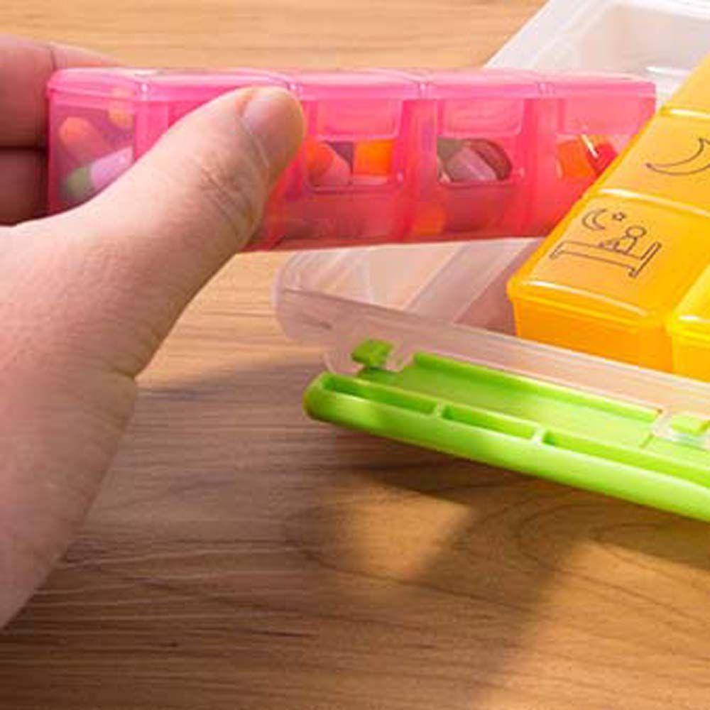 Hộp Đựng Thuốc 7 Ngày Nhiều Màu Sắc Chống Thấm Nước Tiện Dụng