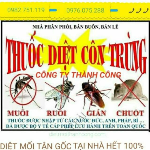 (Mua 10gói tặng bình xịt)Thuốc diệt gián kiến ruồi muỗi,bọ mạc côn trùng Fendona10SC gói 5ml