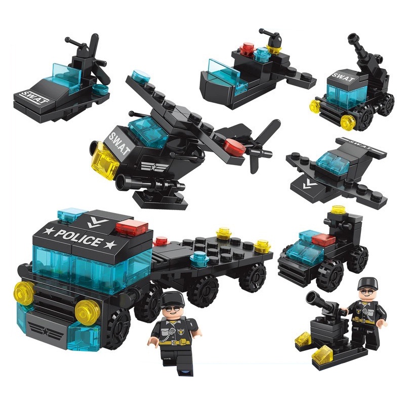 Mô hình đồ chơi Sluban 8732 dòng giữ gìn hòa bình thành phố 6 trong 1