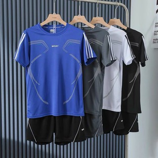 Bộ Thể Thao Nam, Bộ thun Nam Chất Liệu Thun Lạnh 4C Co Dãn , Năng động - BN307 - Shopmens