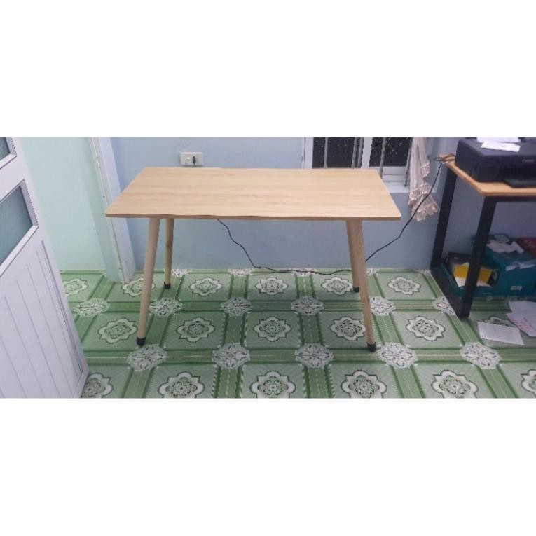 bàn làm việc bàn ăn chân gỗ tần bì cao 74cm nhiều kích thước