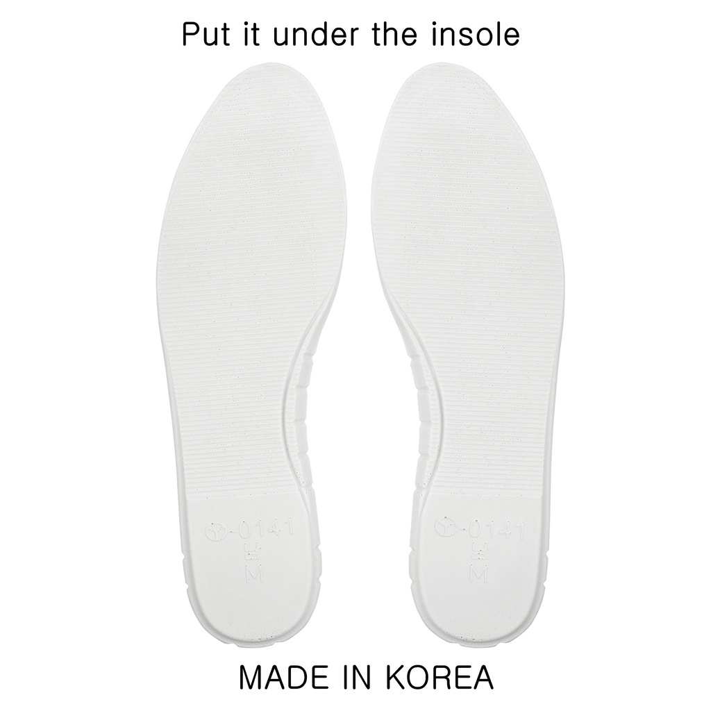 KOREA 0141 Không có vải đen, chỉ có lót cao su, 100% đế cao su tự nhiên, Sản xuất tại Hàn Quốc, Thân thiện với môi trường, lót trong, đệm giày, đế giày nữ, mái nhà, miếng lót giày nữ, đế cao đế cao, đệm vòm, lót gót, đệm mềm, viêm cân gan chân