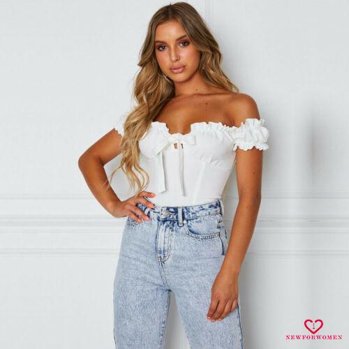 Bodysuit Ngắn Tay Trễ Vai Phong Cách Quyến Rũ Dành Cho Nữ | BigBuy360 - bigbuy360.vn