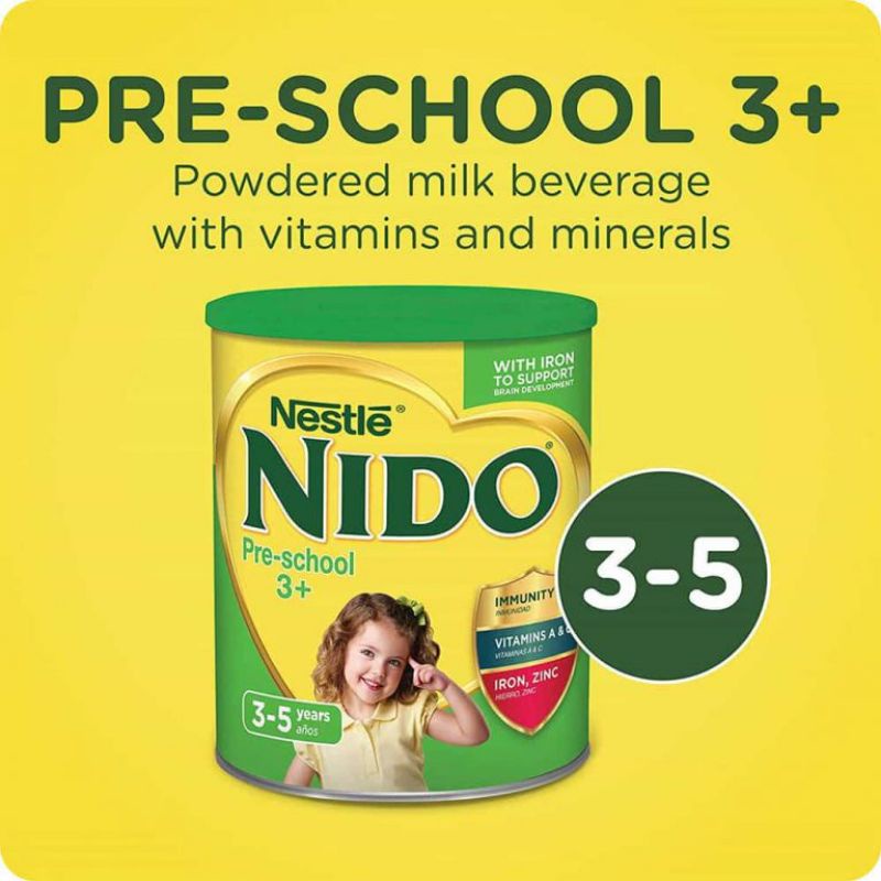 (Date 02/2022) Sữa bột Nestlé NIDO 800g cho trẻ từ 3-5 tuổi Nido Pre-school 3+