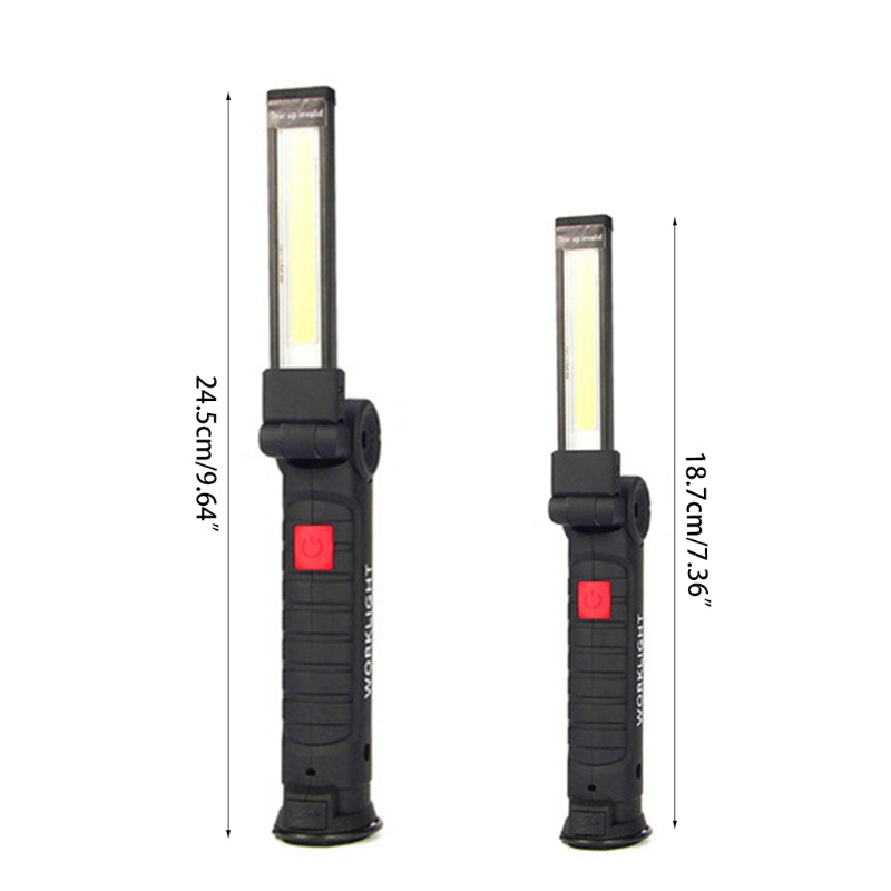 Đèn IOR pin io COB đế nam châm có 5 chế độ bỏ túi có thể sạc lại dùng cho hoạt động ngoài trời