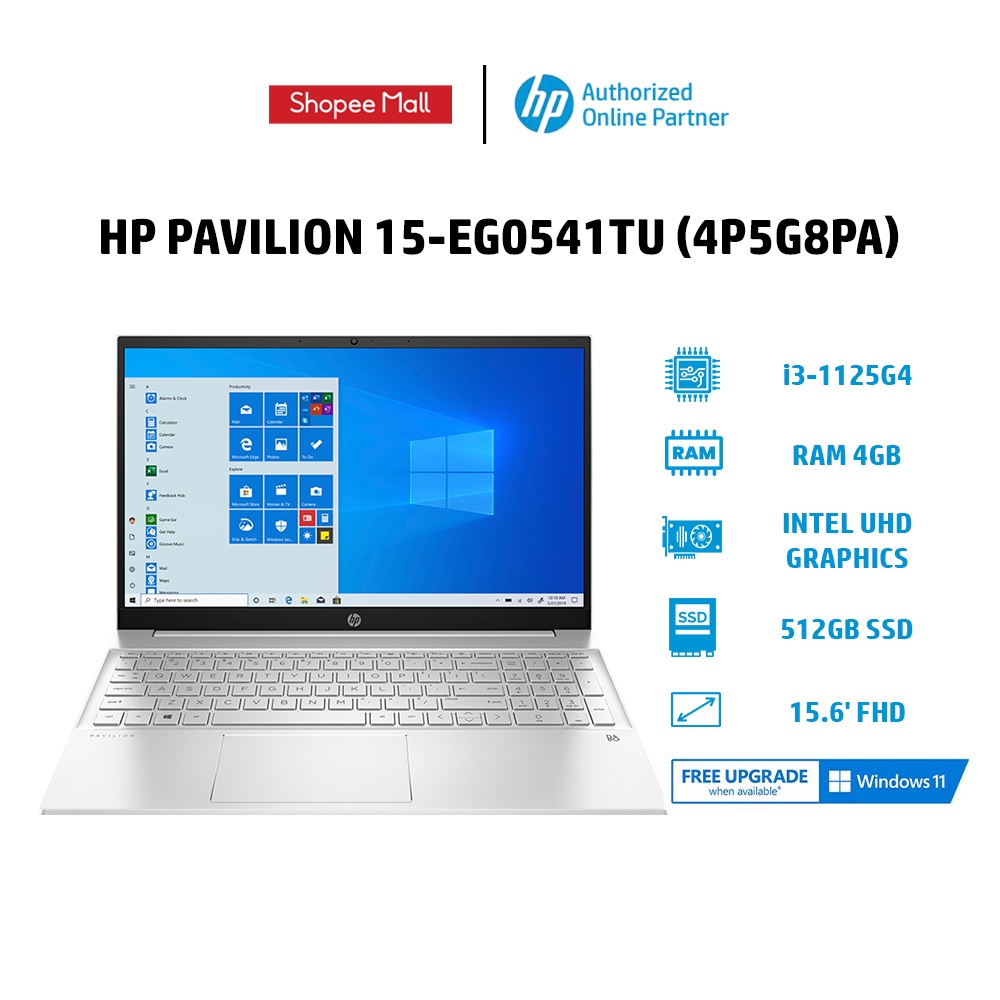 Laptop HP Pavilion 15-eg0541TU |i3-1125G4 | 4GB | 512GB | 15.6' FHD | Win 11 | WebRaoVat - webraovat.net.vn