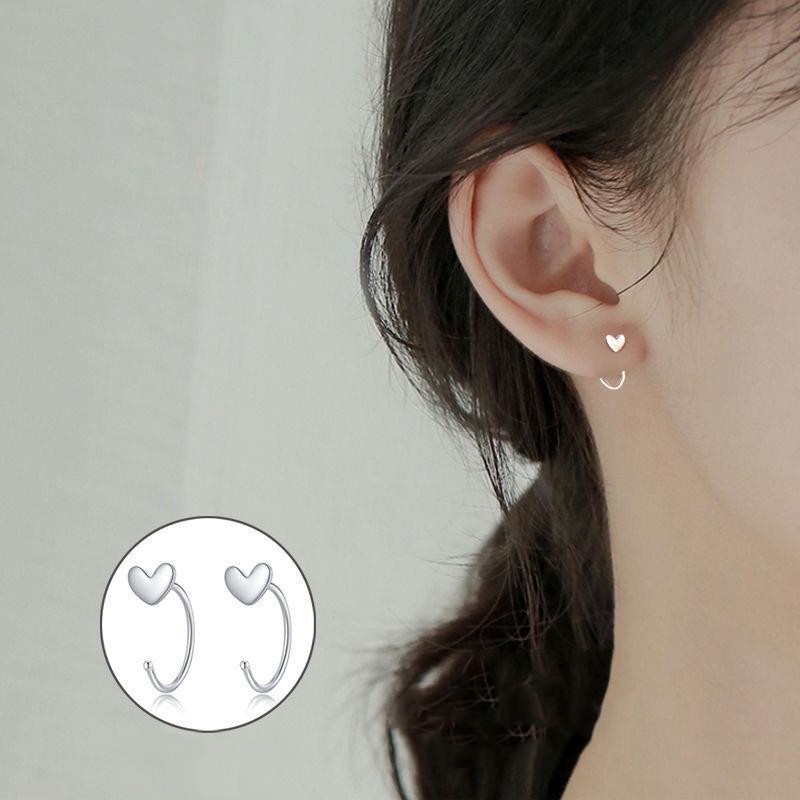 Đôi Bông Tai Hình Trái Tim Đơn Giản Thời Trang Cho Nữ S999