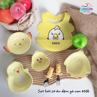 Bát sứ ăn dặm cho bé hình gà con xinh xắn - Ăn dặm LINKLINK STORE