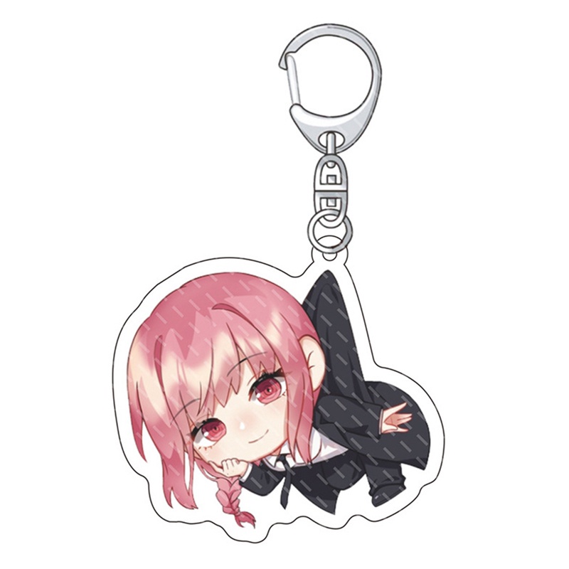 (TREO) Móc khóa IN HÌNH Chainsaw man Thợ săn quỷ anime chibi mica trong acrylic