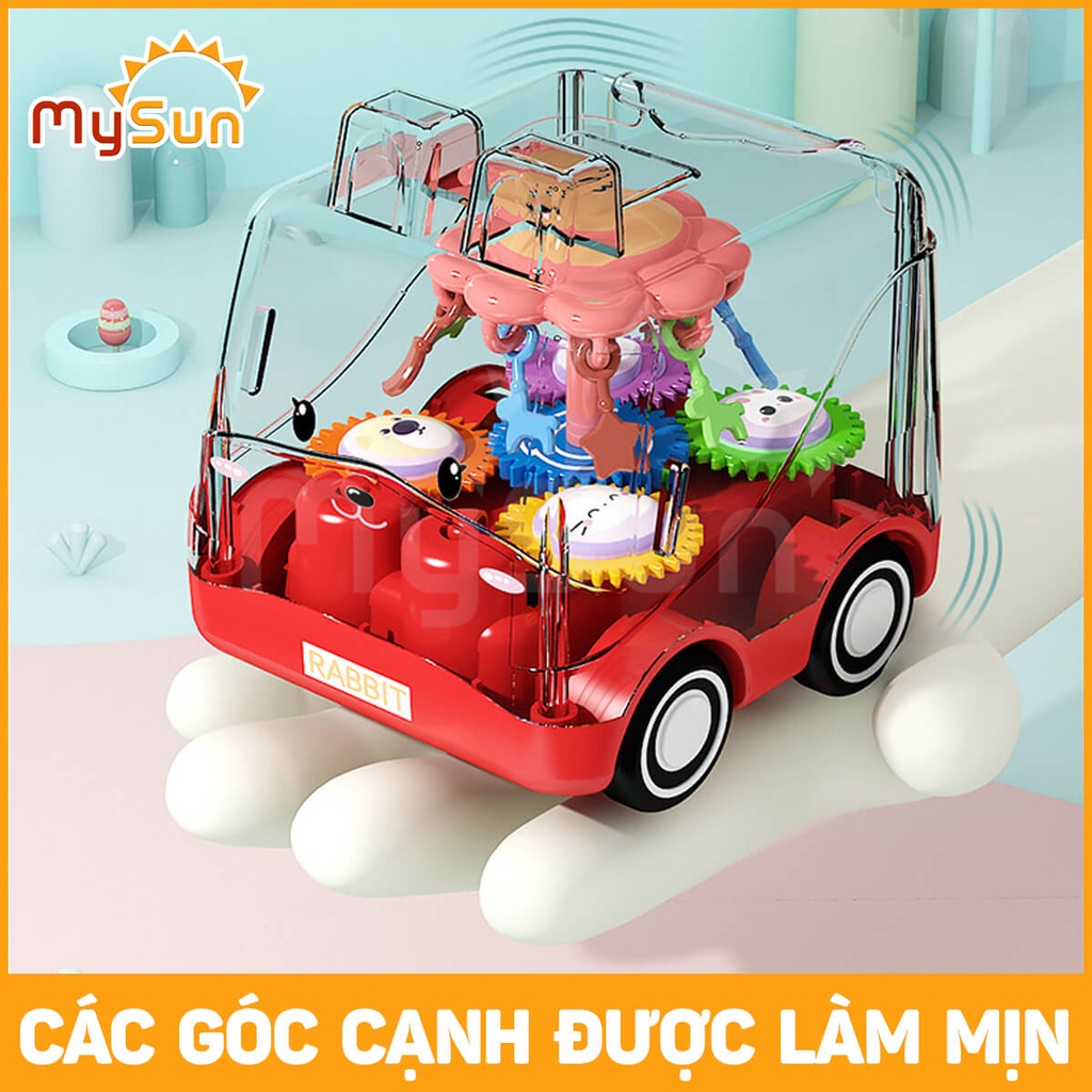 Xe ô tô đồ chơi trẻ em vòng đu quay nhựa trong suốt cao cấp cho bé MySun