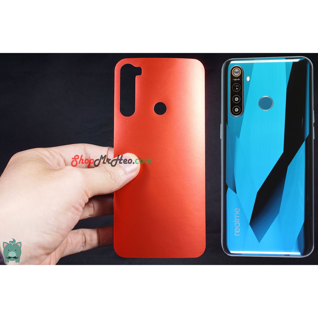 Skin Dán Mặt Sau Lưng Vân Nhôm Realme 5 - Realme 5i - Realme 5s - Realme 5 Pro