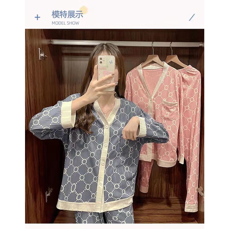 Đồ Bộ Nữ Pijama, Đồ Ngủ Dài Tay Thu Đông Chất Cotton Len Tăm Mềm Mịn Thời Trang Nữ  Dễ Thương Có Bigsize Thoải Mái