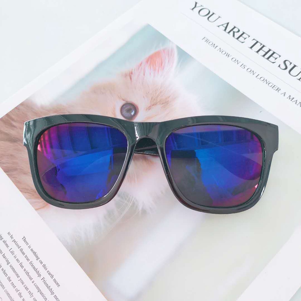 Kính mát nam nữ đổi màu đi ngày và đêm mắt vuông râm mát , chống tia UV, form ôm mặt