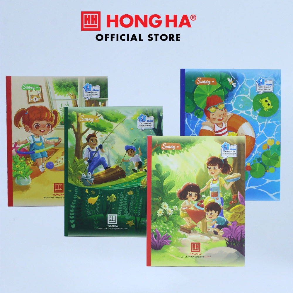 Vở 4 ô ly 96 trang Hồng Hà Class Sunny - 0306 | Dành cho học sinh miền Trung - Nam