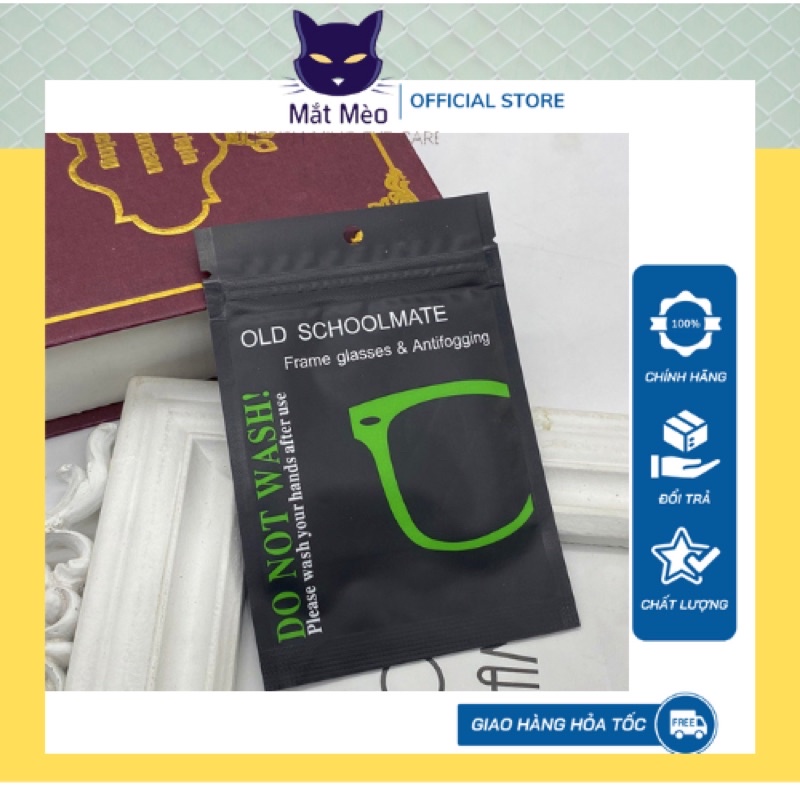 HCM Khăn lau lau kính chống bám khăn thấm nước lau kính mắt lau kính cận Old Schoolmate làm sáng kính mắt, chống sươ