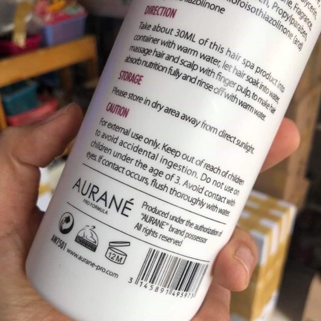 Dầu hấp xả ngâm tóc phục hồi tóc Spa Aurane chai hồng 750ml -