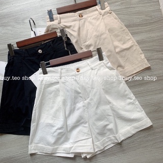 Quần sooc trơn gập gấu chất kaki quảng châu mã 8902