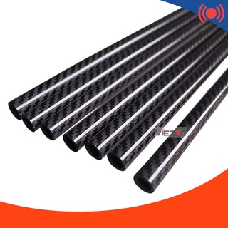 [VIETRC] Combo 2 ống carbon fiber 50cm sợi dọc / 3K đường kính 7mm / 8mm / 9mm/ 10mm / 12mm / 14mm