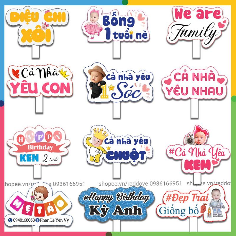 hastag cầm tay cho bé sinh nhật,cho bạn và người thân,hastag cầm tay đám cưới