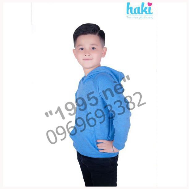Áo hoodie bé trai - HAKI -Xanh-Ghi ( Hàng Việt Nam xuất khẩu)