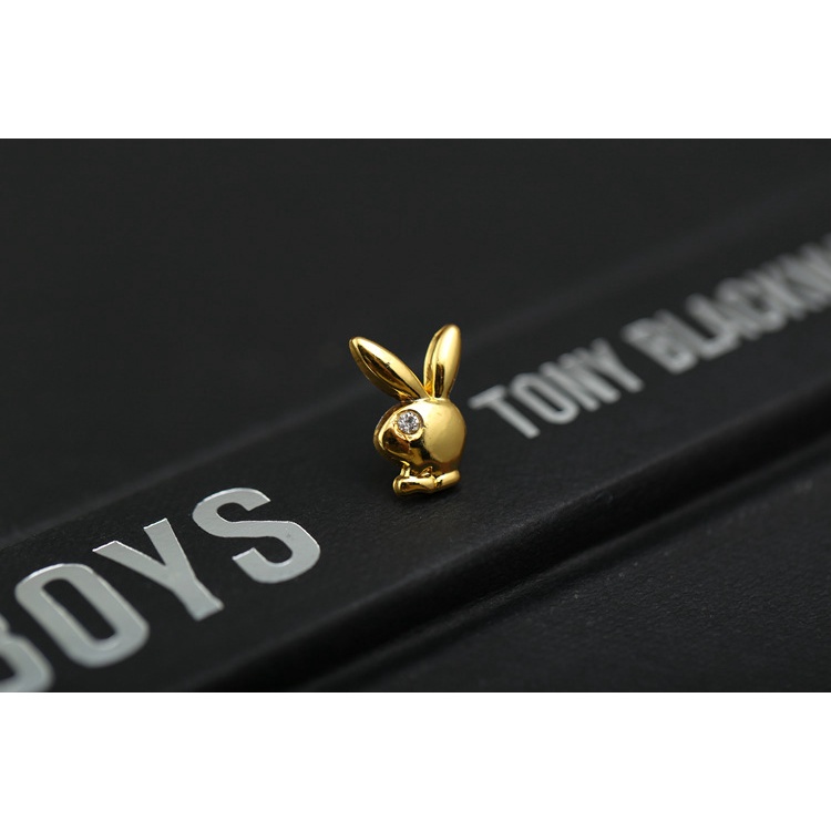Ghim cài áo Vest Nam, cài cổ áo sơ mi Nam kích thước mini hình thỏ Playboy