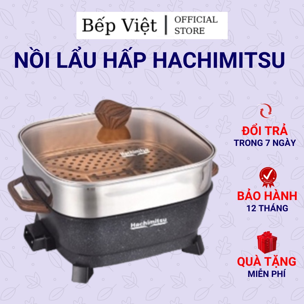 Nồi lẩu hấp đa năng HACHIMITSU 1500w