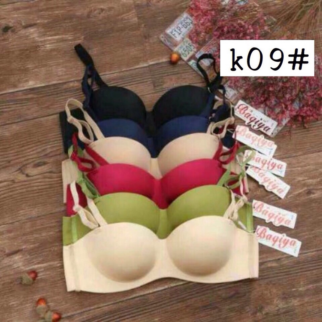 Áo Ngực Su Cúp Ngang Ko Gọng Mút Dày K09 BAQIYA Thailand