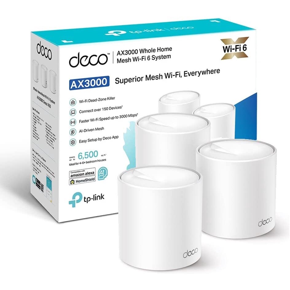 [Giá hủy diệt] Bộ phát wifi 6 TP-Link Deco X50 3-Pack mesh MU-MIMO AX3000Mbps (Chính Hãng TP-Link Việt Nam)