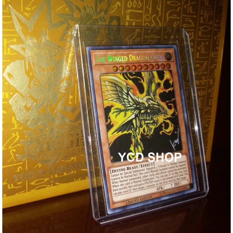 Thẻ bài yugioh chính hãng The Winged Dragon Of RA – Prismatic Secret Rare