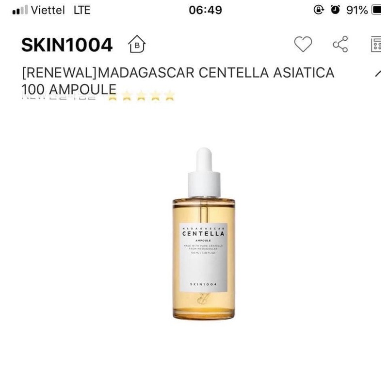 Serum rau má skin1004 centella 100ml