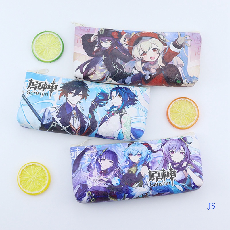 Túi Đựng Bút Bằng Da Sức Chứa Lớn In Hình Anime Dành Cho Học Sinh