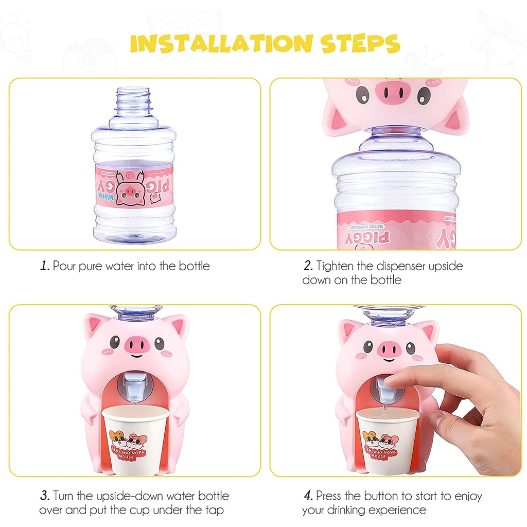 Đồ chơi máy lọc nước mini 23cm hình chú heo dễ thương cho bé