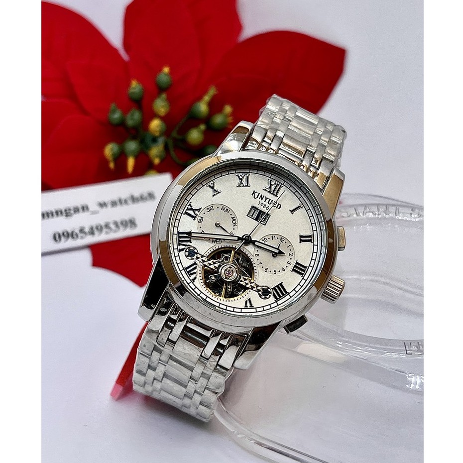 Đồng Hồ Nam Thời Trang Công Sở Chạy Cơ (AUTOMATIC),Size 41mm, Chống Nước, Chống Xước Sinh Hoat [ Bảo Hành 3 ọn
