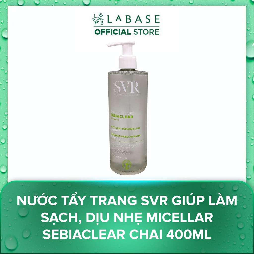 Nước tẩy trang SVR giúp làm sạch, dịu nhẹ Micellar Sebiaclear Chai 400ml