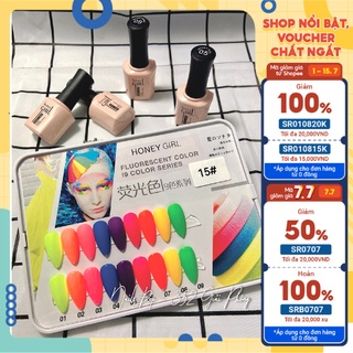 Set Sơn Móng Tay 9 Chai Honey Girl (Neon, Vàng Mùa Thu, Xanh Bơ, Hồng, Xanh Bạc Hà) Bóng Bền Chính Hãng