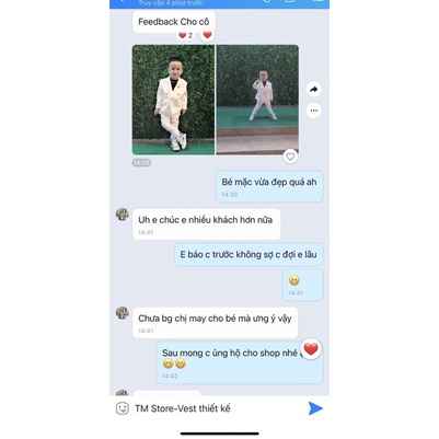 Bộ vest bé trai  4 cúc HÀNG THIẾT KẾ