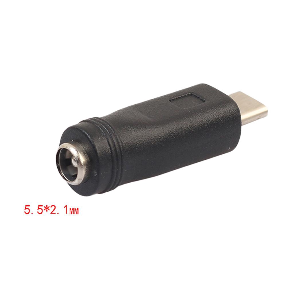 [rememberme]DC Power Adapter Type-C USB Male to 5.5x2.1mm Female Ja for Laptop PC #gib