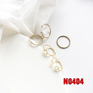 Nhẫn nữ combo nhiều chiếc đeo thay đổi kiểu  N04T2