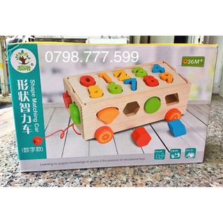 Xe gỗ thả khối ghép số loại đẹp