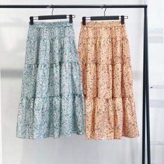 AfterBefore | Váy Maxi Xoè Tầng Nhiều Màu