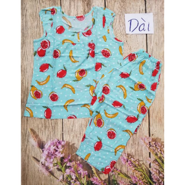 Đồ bộ tole lanh quần dài size 2: 45kg -52kg