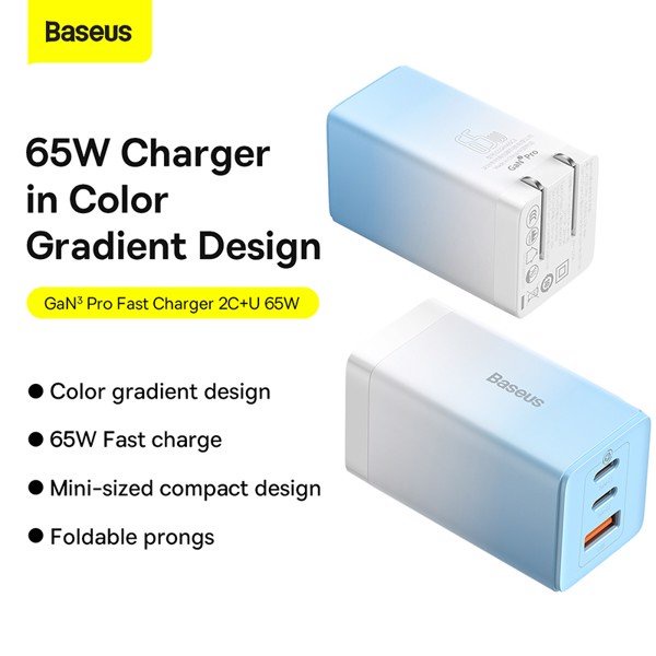 " Sẳn sàng giao " Bộ Sạc Nhanh Baseus GaN3 Pro Quick Charger 65W