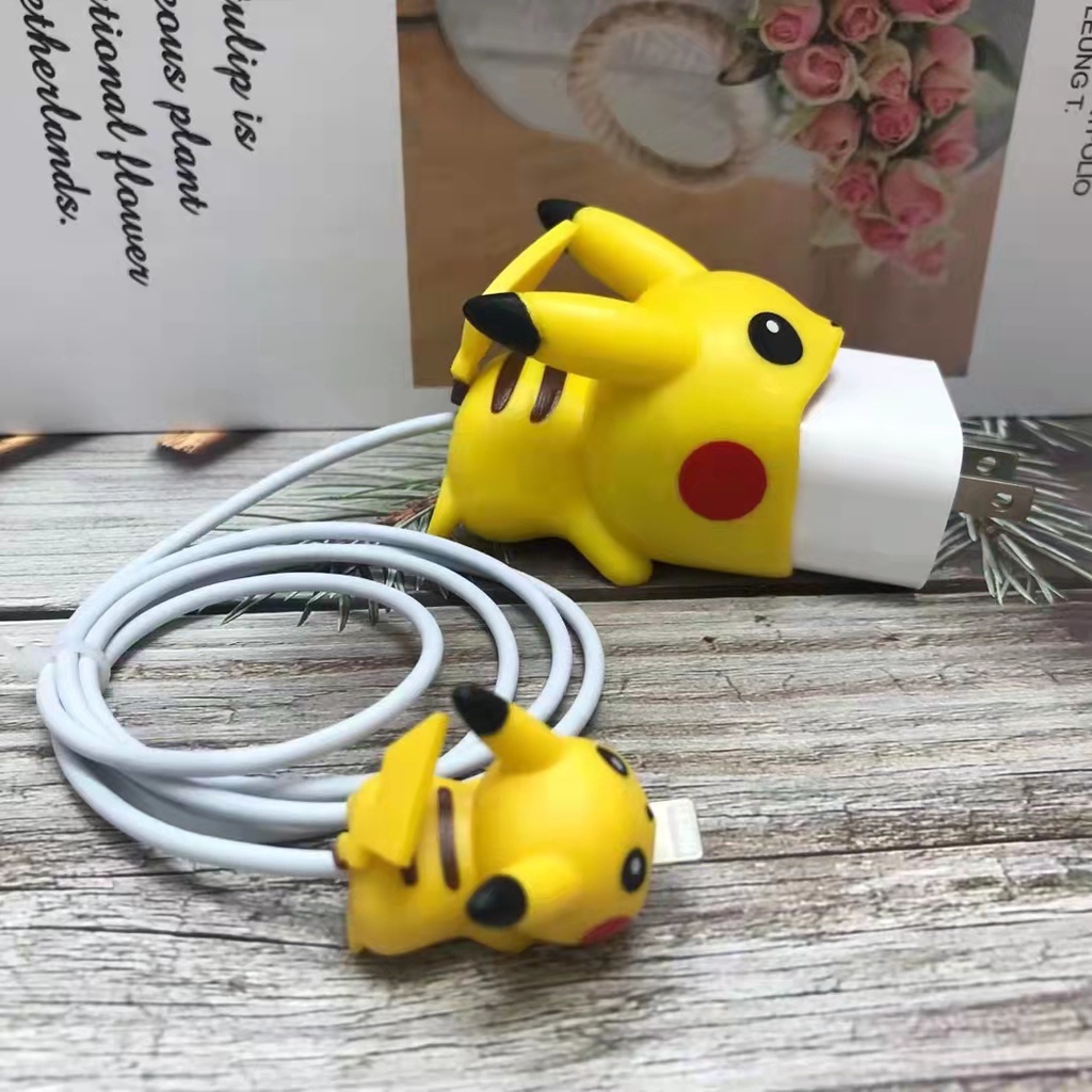 Vỏ Bảo Vệ Đầu Sạc Nhanh 18W/20W Hình Pikachu Cho iPhone