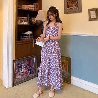 Đầm hoa cúc dáng dài