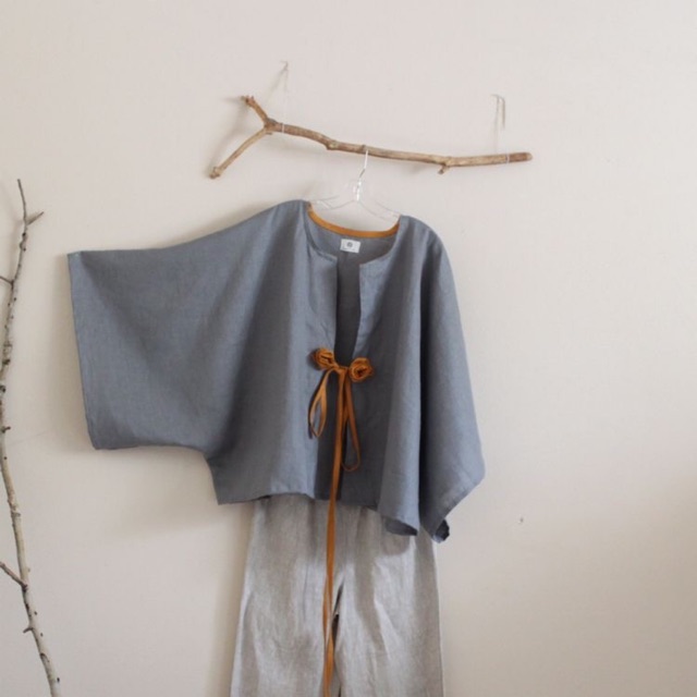 Áo Linen ống rộng