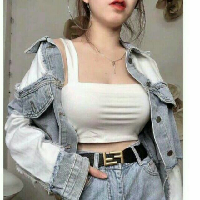Áo CROPTOP 2 dây bảng bự huyền thoại quá đẹp.