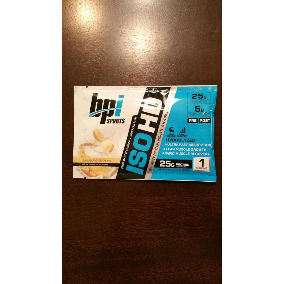 Combo 10 Gói Sample ISO HD 100% pure isolate protein | Tăng Cơ Tối Ưu - BPI - 10 Gói Authentic 100%